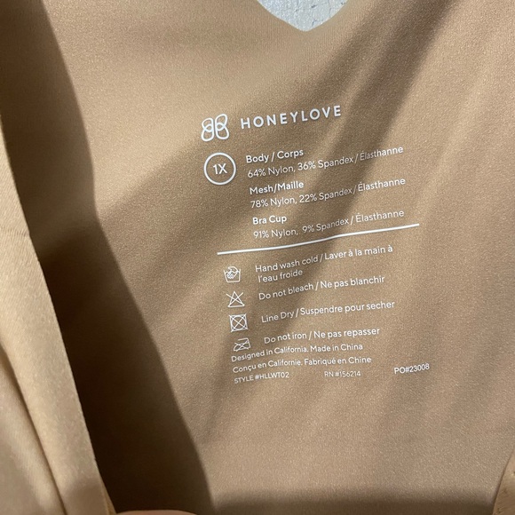 0603 HoneyLove Women's Liftwear Tan Tank Top - Picture 3 of 3